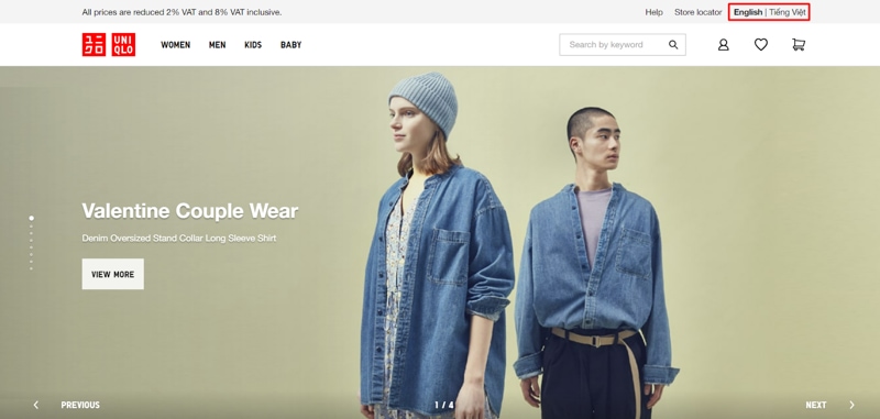 Website đa ngôn ngữ